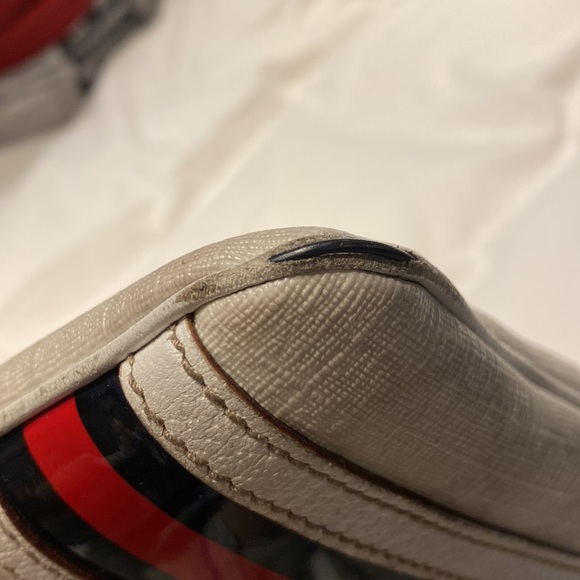 💯 Authentic GUCCI
White GG Coated Canvas Flat Messenger Bag Nautical ⚓️ - Picture 17 of 17